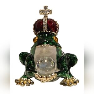 Prince Charming Trinket/Jewelry Keepsake Box Hand Painted With Jewel Accents